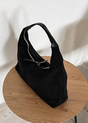 Женская сумка sidishe black из натуральной замши вм3710