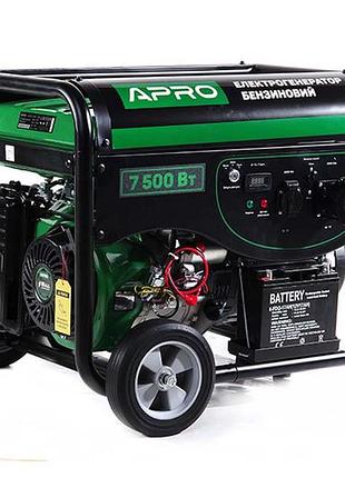 Генератор бензиновый apro 7000 x 7500вт электростартер (852109)