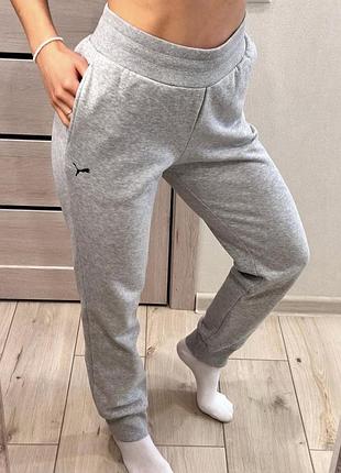 Спортивні штани жіночі puma сірі меланж