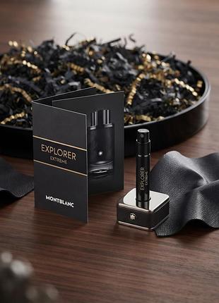Чоловічі парфуми montblanc explorer extreme parfum, 2 мл (пробник