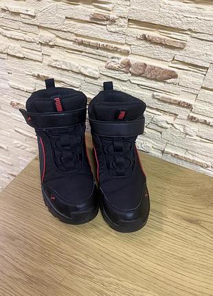 Черевики для дітей puma чорні, розмір 34, довжина устілки 20-20.5 см