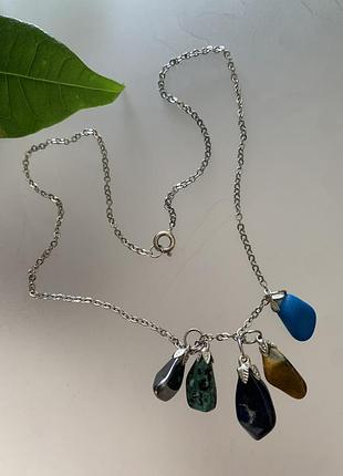 Винтажное колье с натуральными камнями