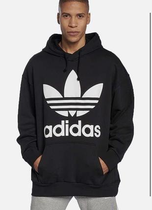 Худі чоловіче adidas чорне 100% котон