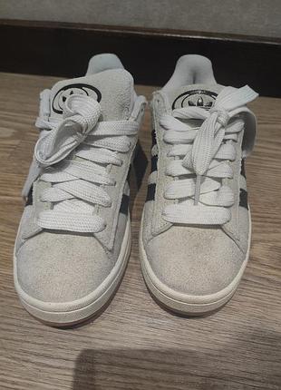 Кросівки унісекс adidas campus сірі замшеві