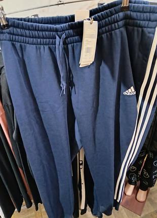 Спортивні штани чоловічі adidas сині фліс 3xl
