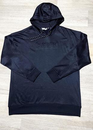 Мужское чёрное худи dkny sport , размер l .