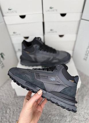 ❄️чоловічі кросівки lacoste elite active high fur dark grey