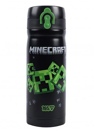 Термос детский для школы садика мальчиков с поилкой minecraft мл черный yes детские термосы детей школы садочка для детей