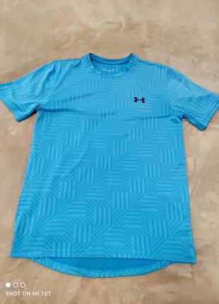 Футболка чоловіча under armour блакитна, розмір sm