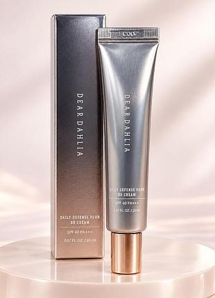 Бб крем для лица с pdrn dear dahlia daily defense pdrn bb cream 21n light beige spf40 pa+++ 20 ml