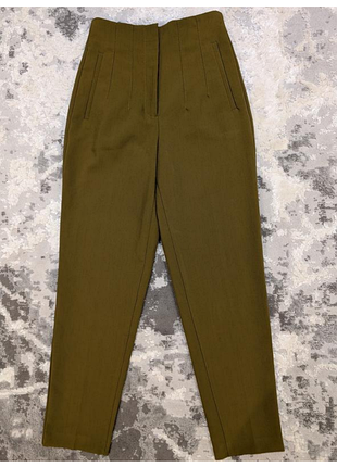 Классические прямые брюки zara высокая посадка