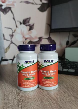 Біологічно активні речовини now foods chaste berry vitex extract 90 капсул