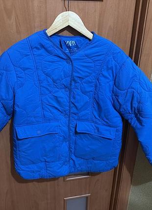 Куртка для дівчинки zara синя 146-152 см