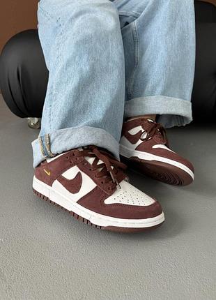😍 женские кроссовки nike sb dunk low sail red sepia/metallic gold