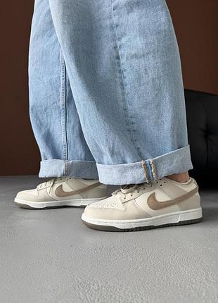 😍 женские кроссовки nike sb dunk low grey/white/brown