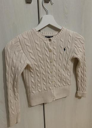 Кардиган жіночий polo ralph lauren молочний розмір s