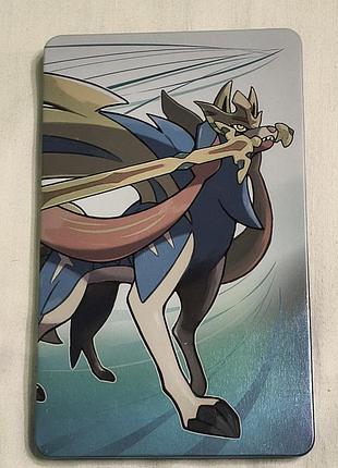 Vintage 2019 -nintendo switch pokemon sword zacian - металлический футляр для карты игры -steelbook - с покемоном зацианом - 10.5 х 17 см