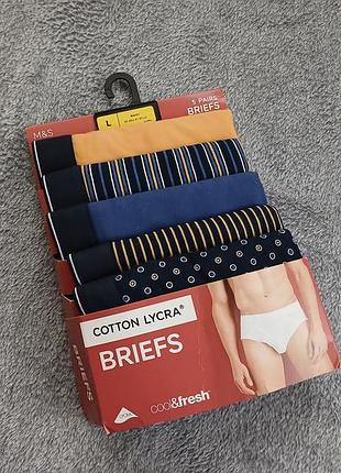 Набор мужских трусов marks &amp; spencer briefs (5 шт.) р. l cool &amp; freshTM