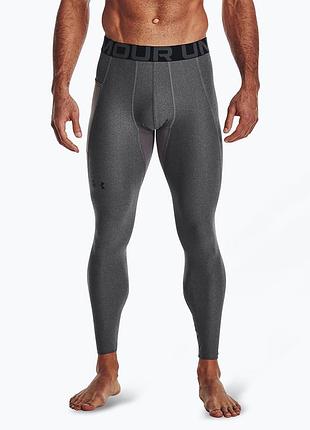 Мужские компрессионные тайтсы under armour heatgear® armour leggings в сером цвете, размеров м, l