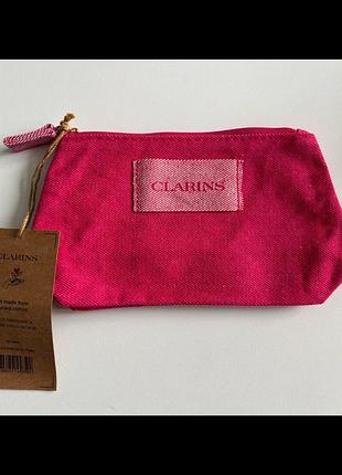 Косметичка clarins 21 на 12 см, нова, бавовна