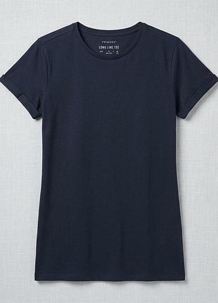 Чорна подовжена футболка primark