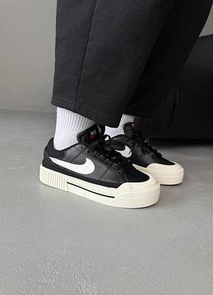 😍 женские кроссовки nike court legacy lift black/white
