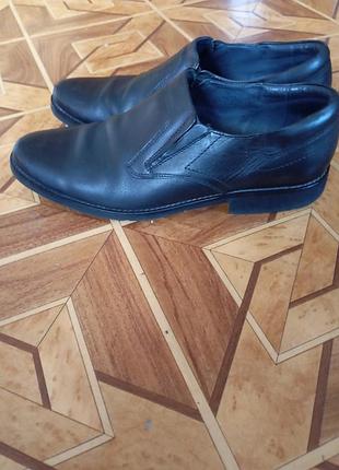 Туфлі чоловічі повсякденні чорні 44 розмір