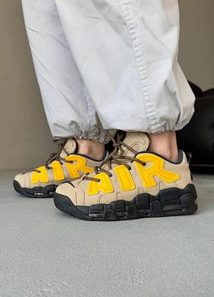 Мужские кроссовки nike air more uptempo 96 brown/black/yellow