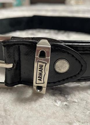 Ремінь жіночий armani шкіряний чорний 105 см