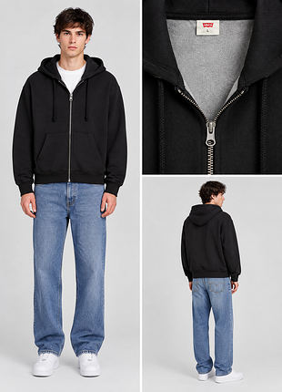 Levi’s boxy full-zip hoodie / зіп-худі levi’s | оригінал | m