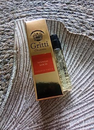🥥🥭 оригинал 2ml. пробник gritti mango aoud extrait de parfum парфюм экстракт, нишевой сладко-восточный унисекс аромат 2