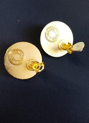 Hermes винтажные брендовые клипсы 2