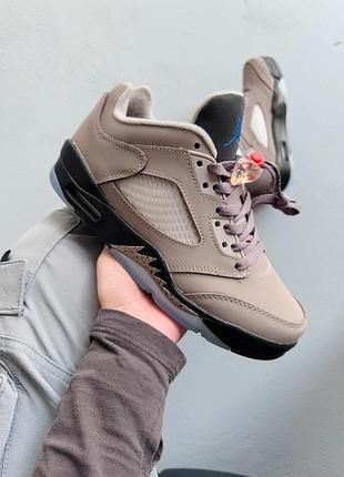 Мужские кроссовки nike air jordan 5 low psg beige