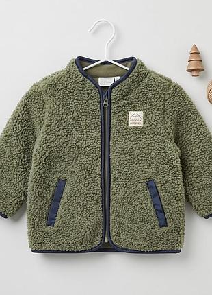 Куртка для хлопчиків h&m хакі 68 см