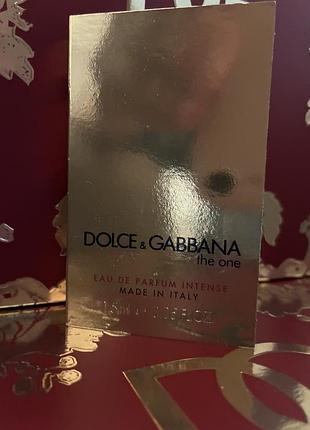 Пробник dolce & gabbana the one gold eau de parfum intense 4
