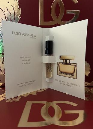 Пробник dolce & gabbana the one gold eau de parfum intense 2