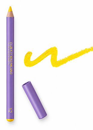 Карандаш для глаз kiko milano club k glide &amp; go eye pencil - 12 lit alert - теплый желтый warm yellow (000303-12)