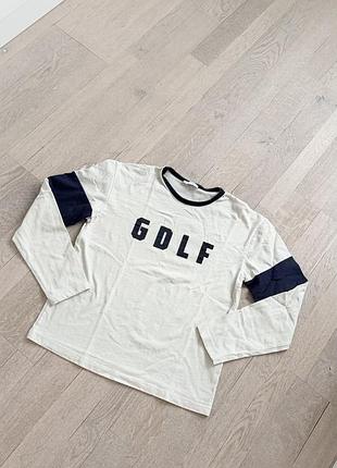 Лонгслів жіночий zara молочний з написом golf розмір m
