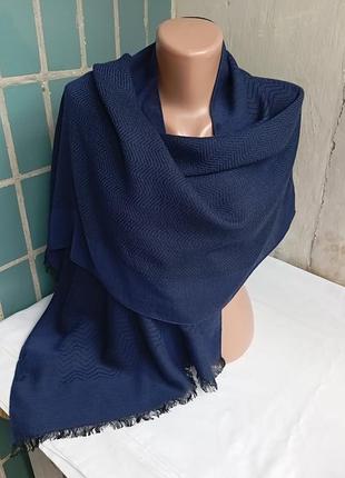 Шерстяной палантин шарф massimo dutti (италия), шерсть / модал 49*170