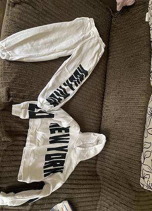 Спортивний костюм zara для дівчаток, білий, утеплений