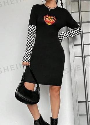 Shein. английская платье миди в утяжелителе.