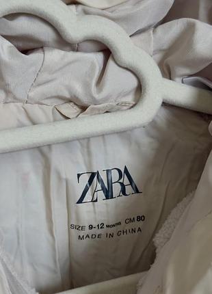 Куртка для дівчаток zara бежева 80см 4