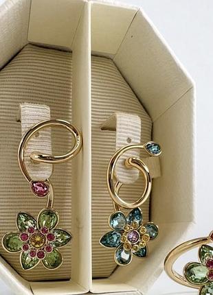 Комплект для жінок swarovski idyllia сережки та каблучка з кристалами