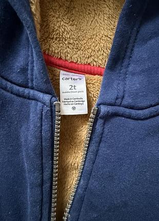 Толстовка для хлопчиків carter's синя 2t 2