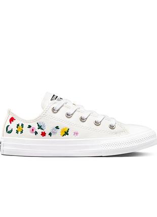 Кеди, кросівки з вишивкою converse
