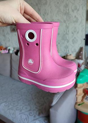 Crocs гумові чобітки для дівчинки розмір с6