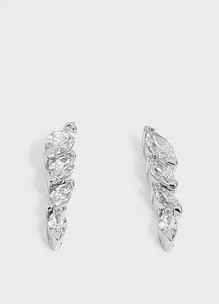Сережки для жінок swarovski mesmera сріблясті з кристалами