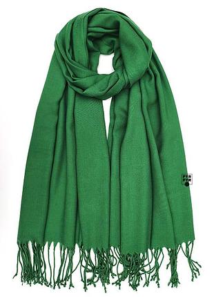 Палантин шарф кашемир зеленый шерсть кашемировый pashmina original однотонный теплый