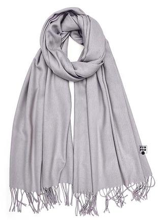 Палантин шарф кашемир серый шерсть кашемировый pashmina original однотонный теплый новый