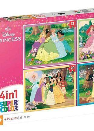 Пазли 4в1 принцеси в саду / disney 21746 тм clementoni